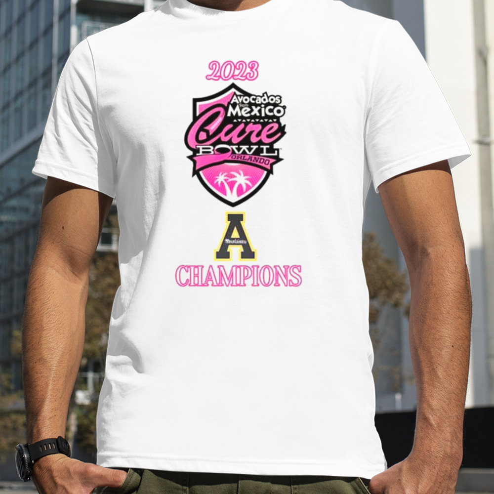 Appalachian State Mountaineers 2023 Avocados From Mexico Cure Bowl Champions T-Shirt