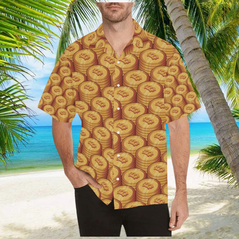 Bitcoin Pattern Print Design Hawaiian Shirt - Limotees