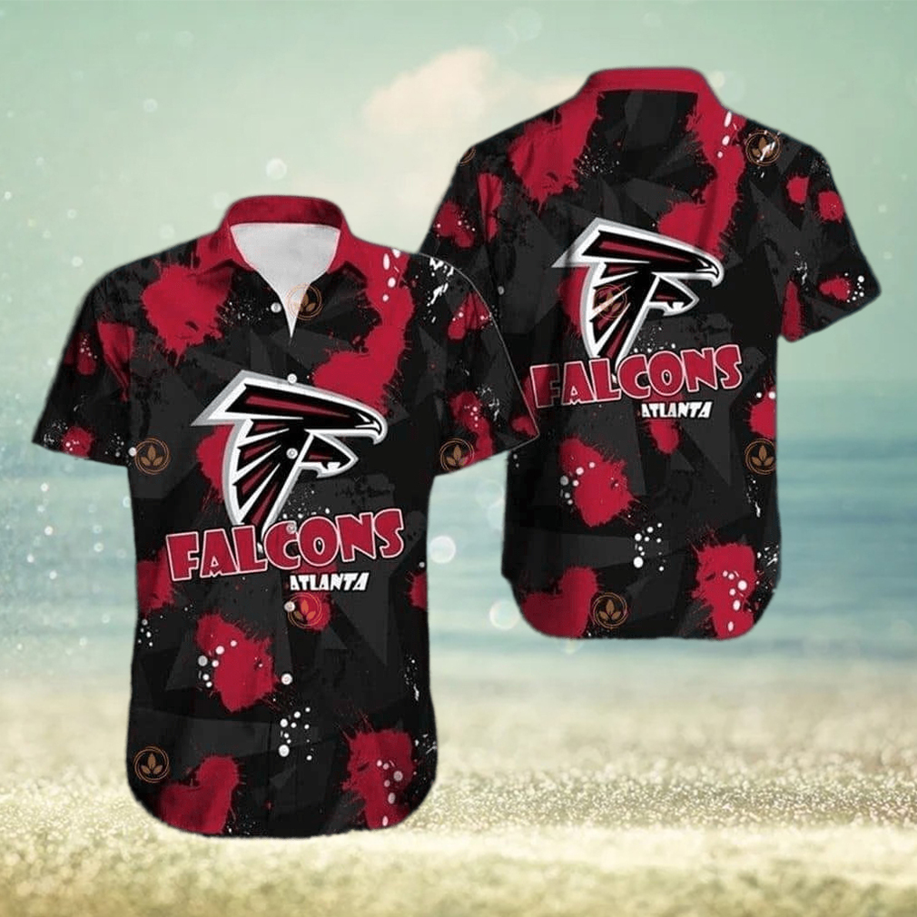 Black Aloha NFL Atlanta Falcons Hawaiian Shirt Trendy Summer Gift - Limotees