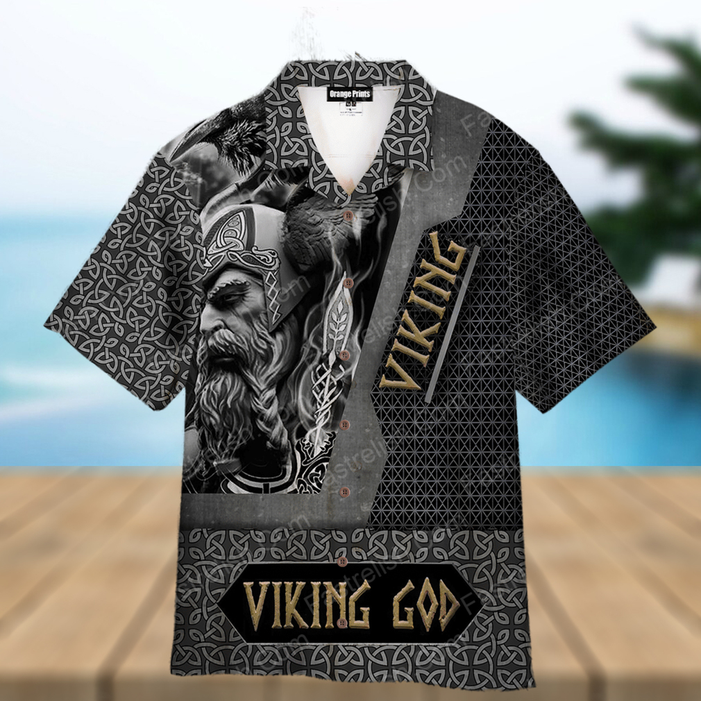 Black And White Viking God Hawaiian Shirt - Limotees