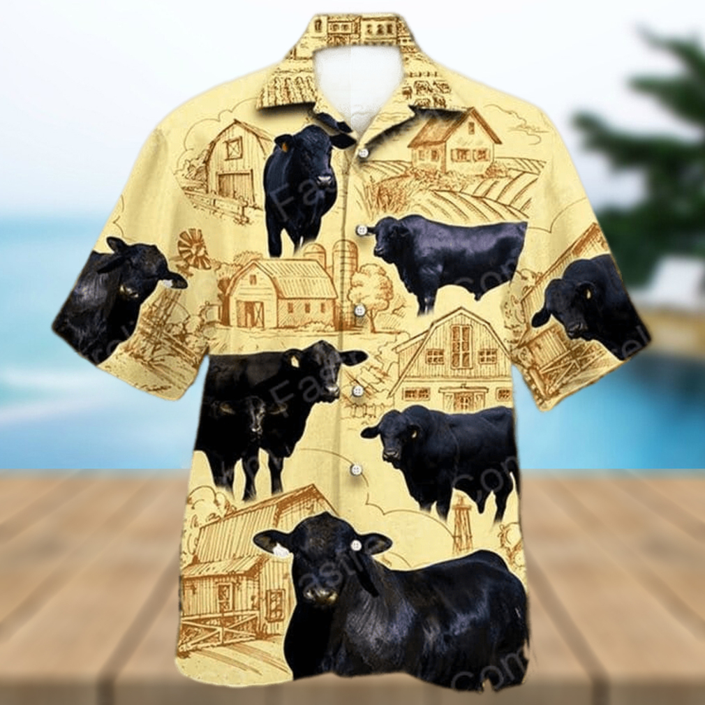 Black Angus Cattle Hawaiian Shirt - Limotees