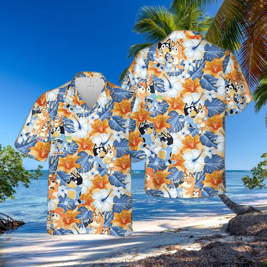 Bluey Family Beach Summer Hawaiian Shirt - Limotees