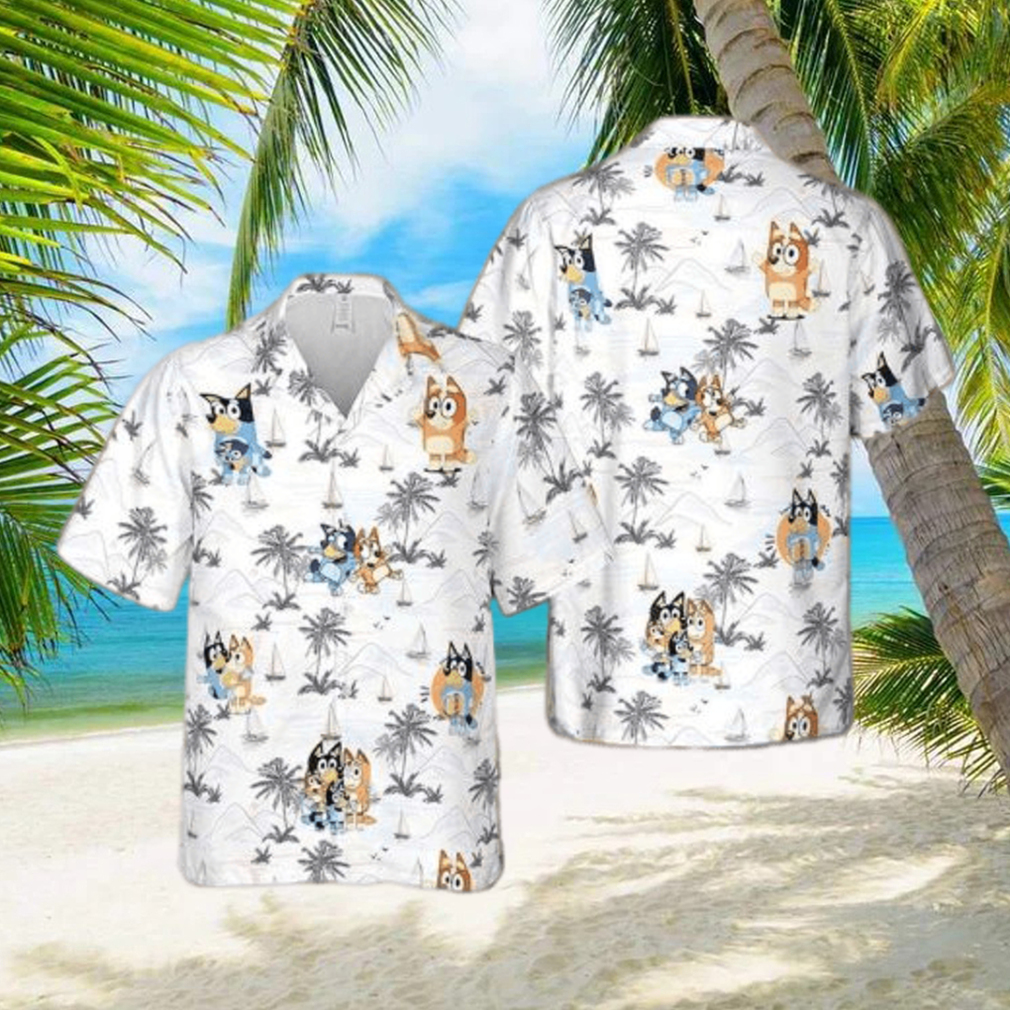 Bluey Hawaiian Shirt Characters Birthday Party Dad Family Shirt Fan Gifts - Limotees