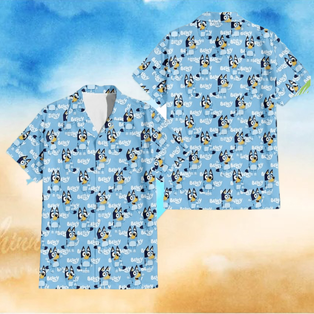 Bluey Hawaiian Shirt Mens Bluey Bandit Hawaiian Shirt - Limotees