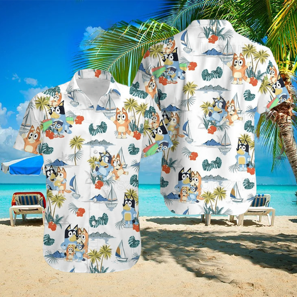 Bluey Shirt Blue Heeler Dog Hawaiian Shirt Summer Gift For Men And Women - Limotees