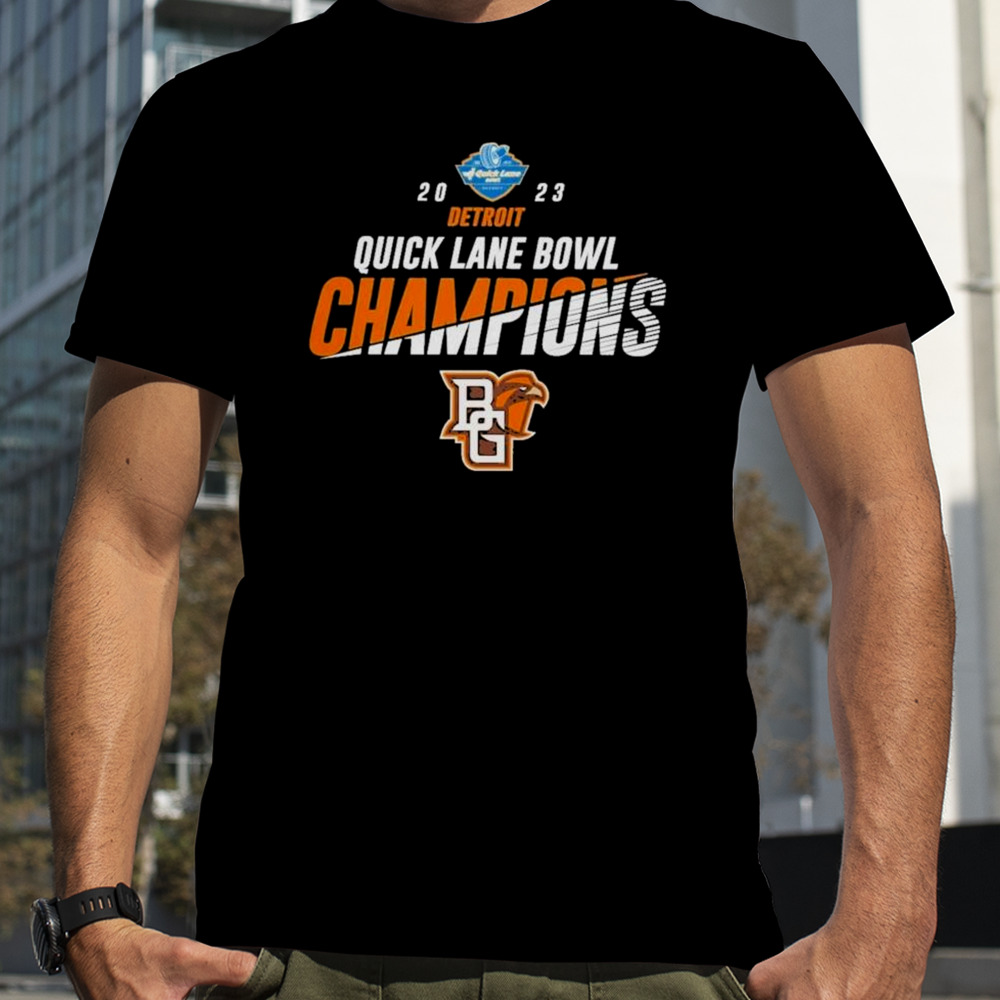 Bowling Green Falcons 2023 Quick Lane Bowl Champions Logo T-shirt