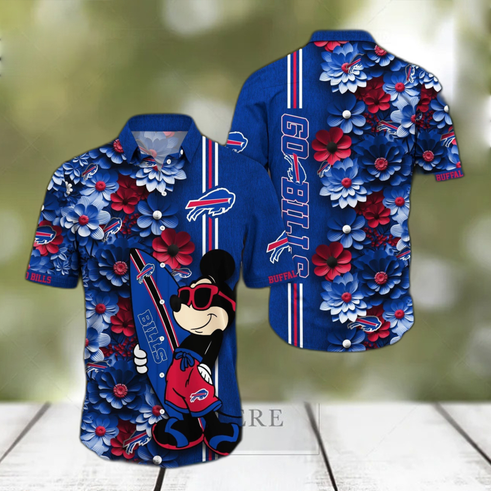 Buffalo Bills Aloha Mick Pattern Hawaiian Shirt For Fans - Limotees