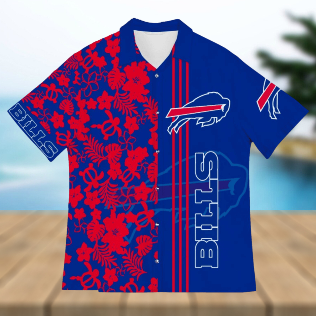 Buffalo Bills American Sports Team Flower Beach Tree Hawaiian Shirt - Limotees