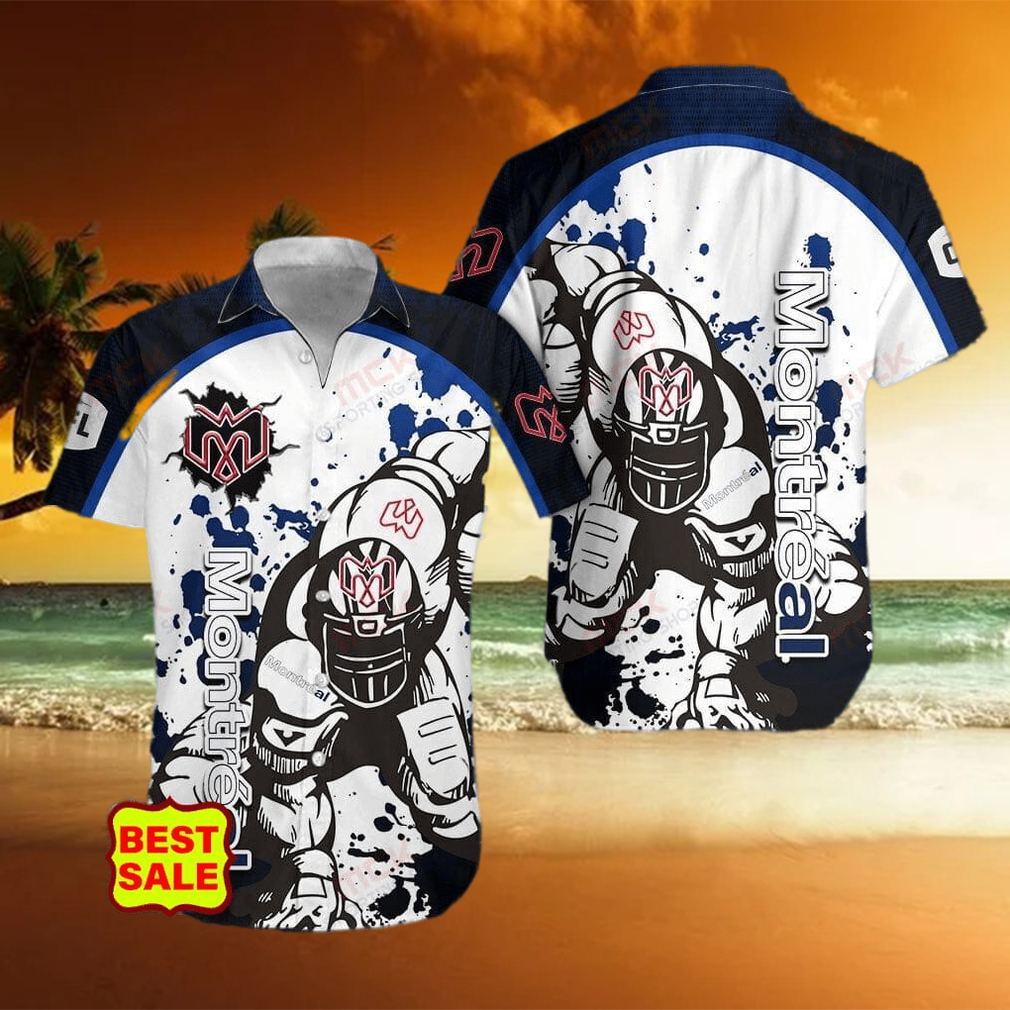 CFL Team Montreal Alouettes Aloha Style 1 Big Logo Hawaiian Shirt - Limotees