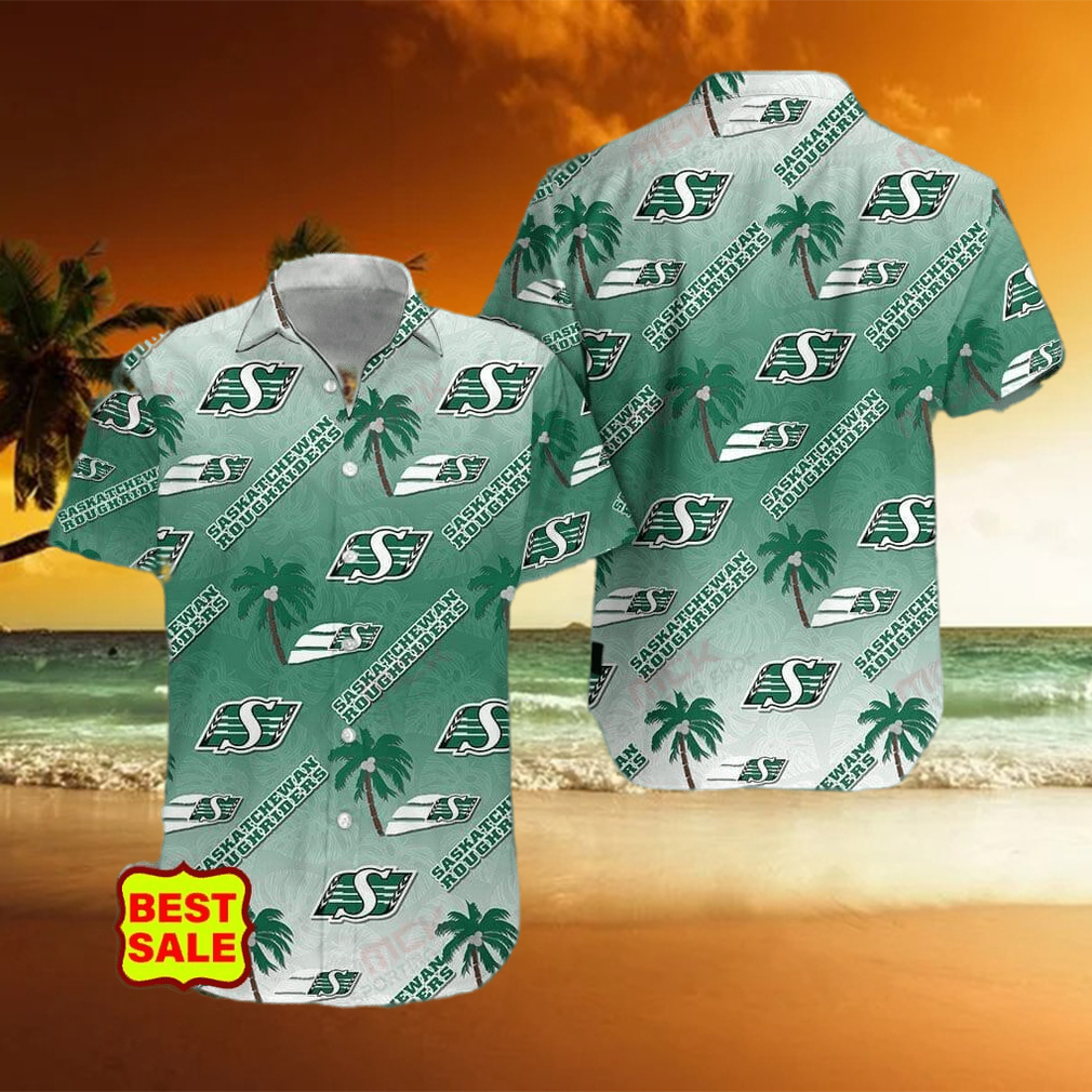 CFLCFL Team Saskatchewan Roughriders Aloha Style 7 Big Logo Hawaiian Shirt - Limotees