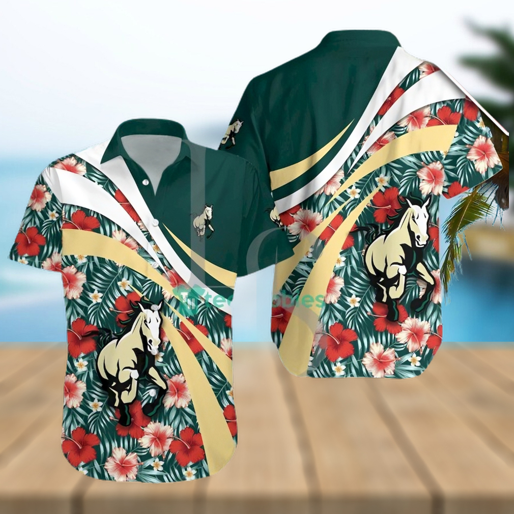 Cal Poly Mustangs NCAA Hibiscus Tropical Flower Hawaiian Shirt - Limotees