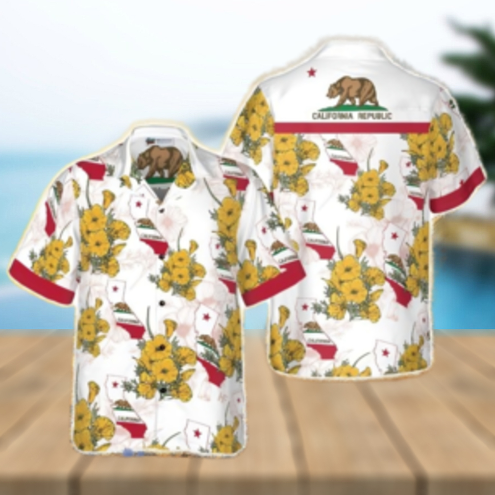 California Proud Tropical Hawaiian Shirt - Limotees