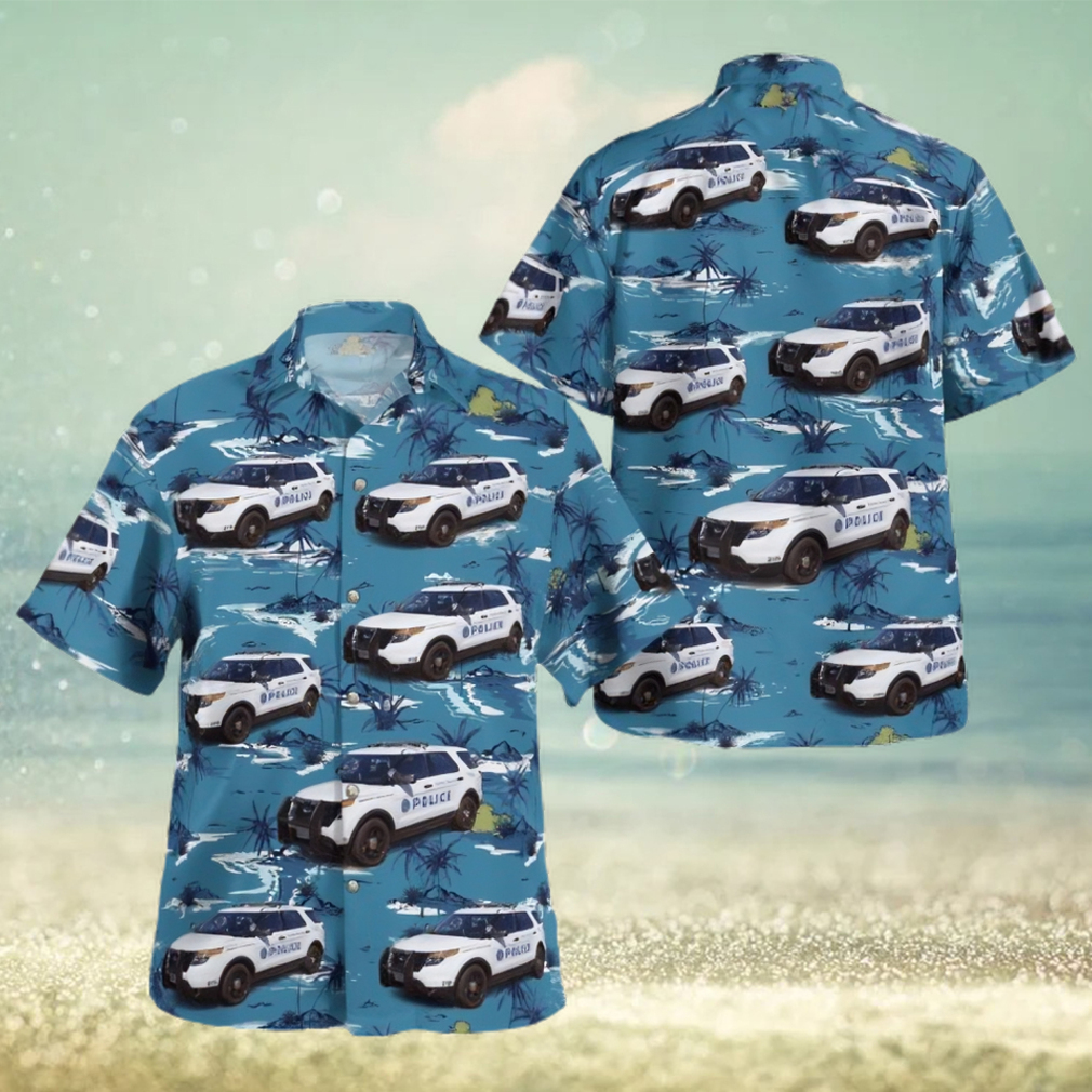 California Santa Monica Police Department Ford Police Interceptor Utility Hawaiian Shirt - Limotees