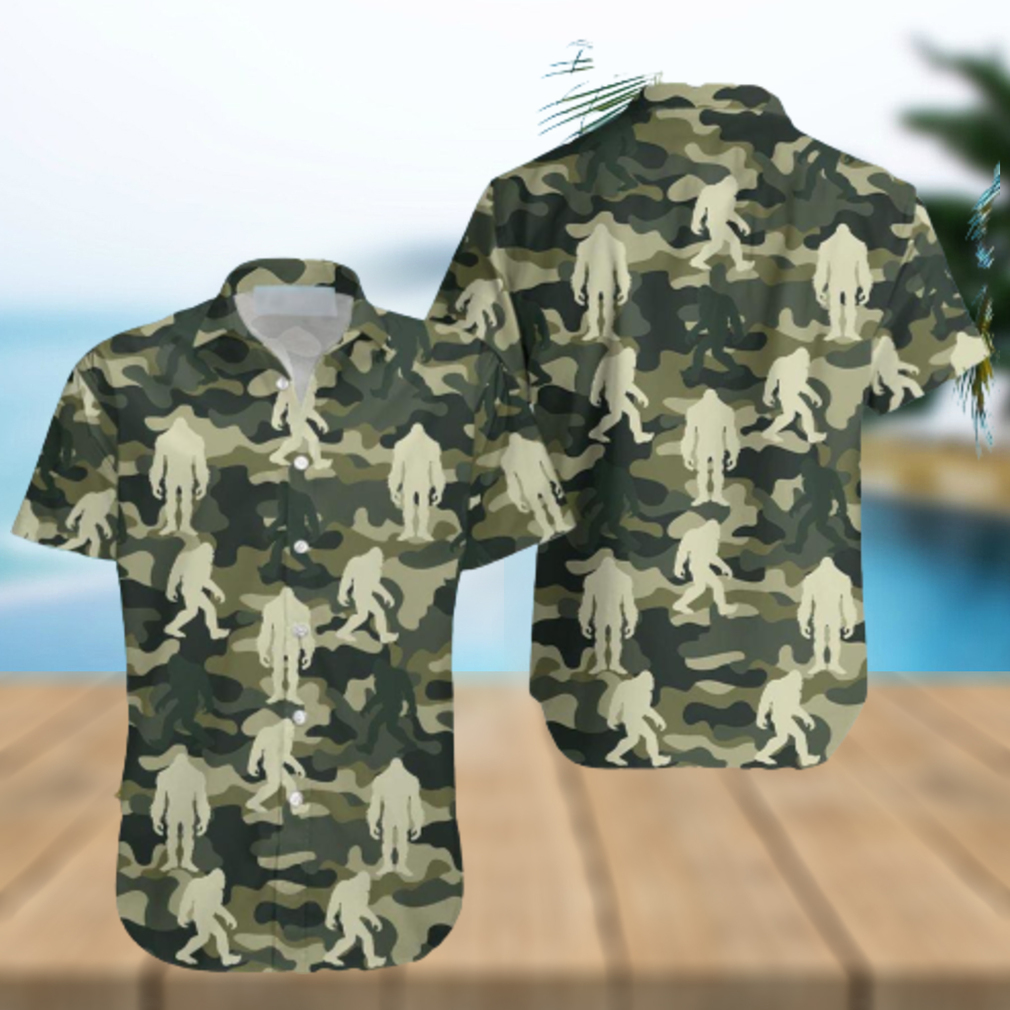 Camo Bigfoot Aloha Hawaiian Shirt - Limotees