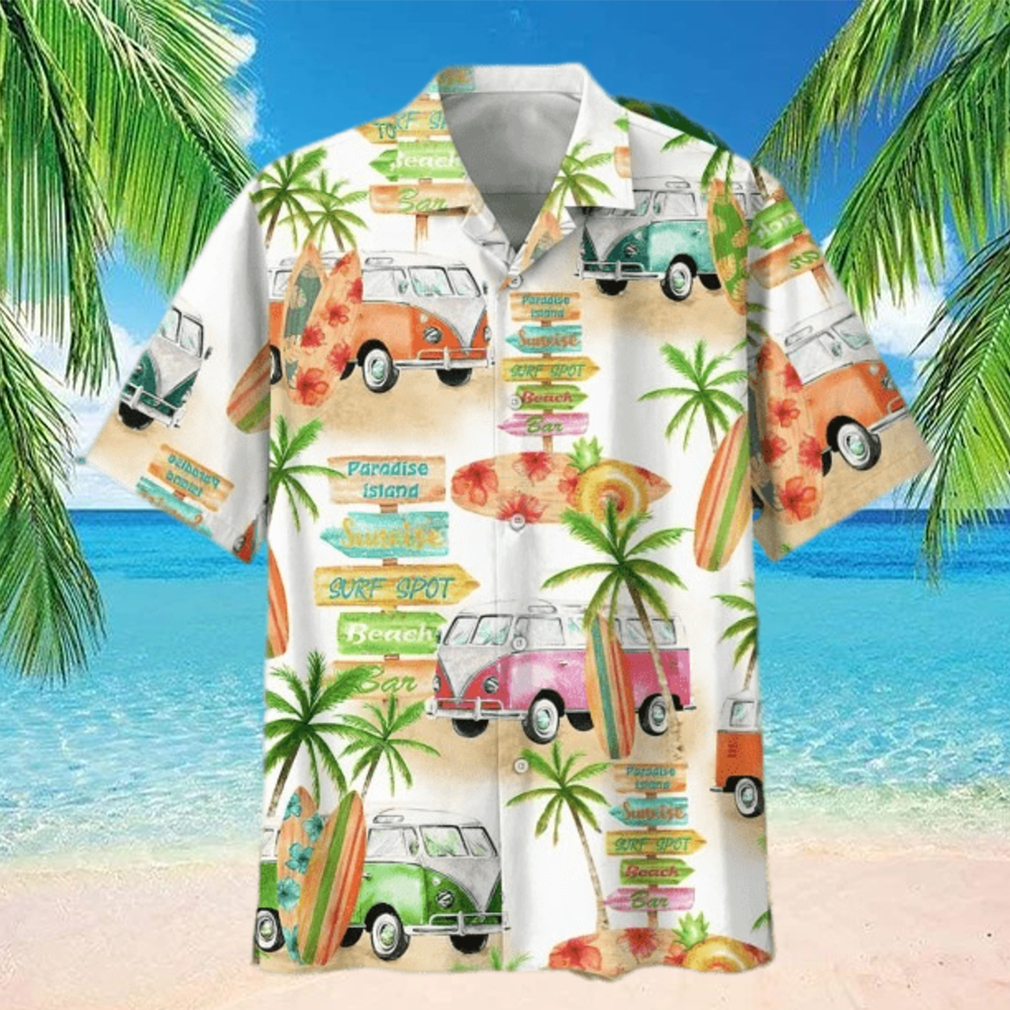 Camper Van And Beach Hawaiian Shirt - Limotees