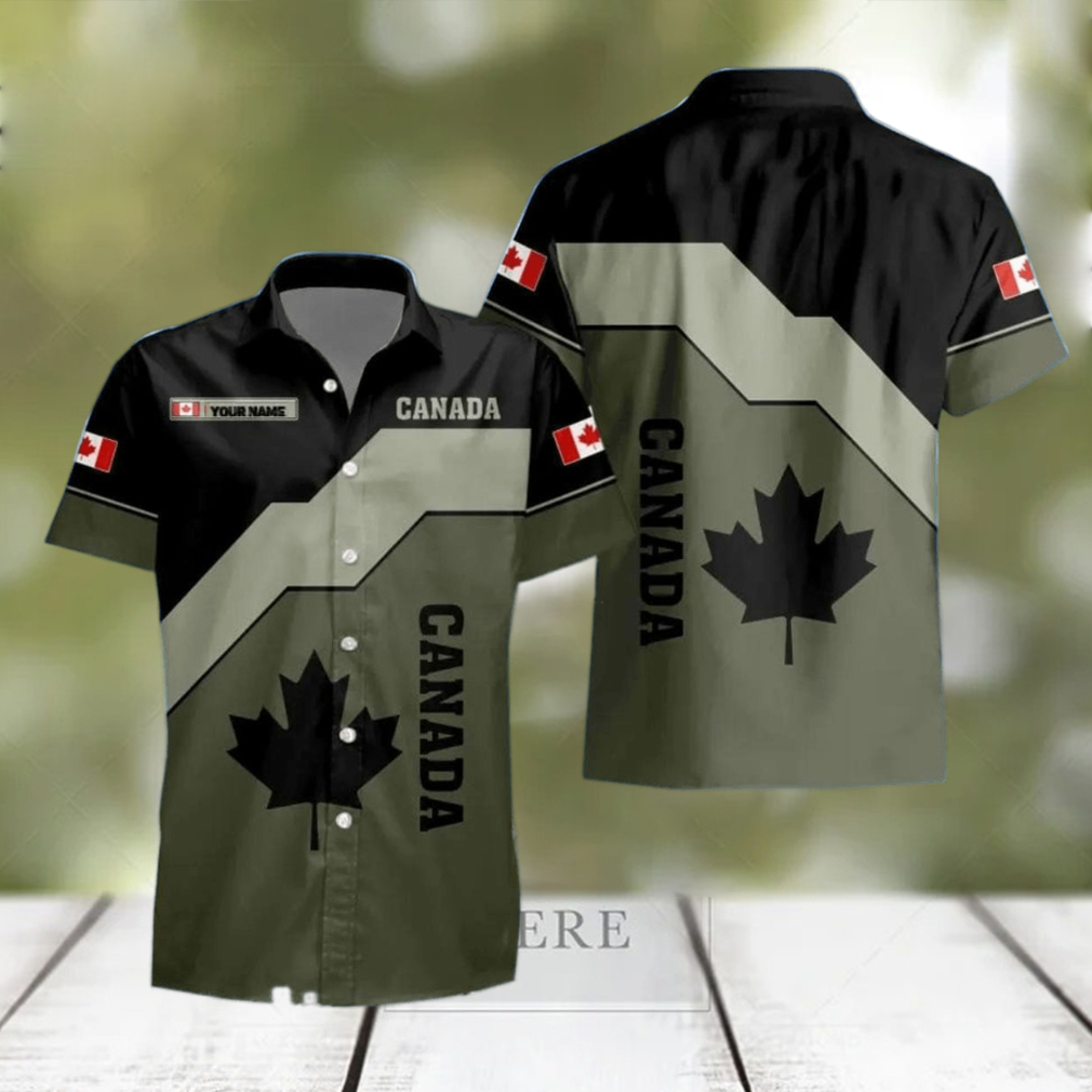 Canadian Veteran Impressive Gift For Men Women Hawaii Shirt Custom Name 2RlRs8GzE - Limotees