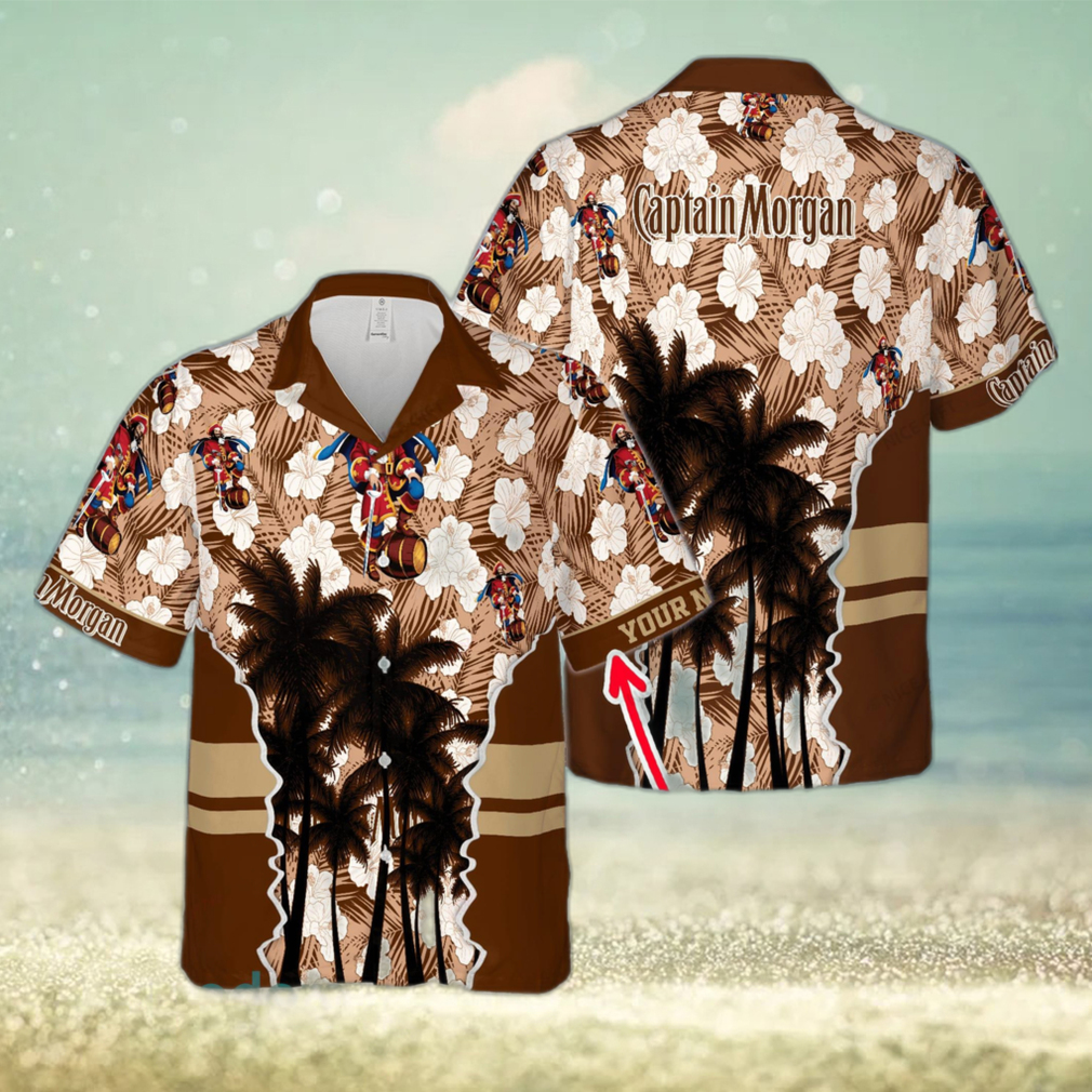 Captain Morgan Collar Custom Name Design Hawaiian Shirt For Men And Women Gift Beach - Limotees