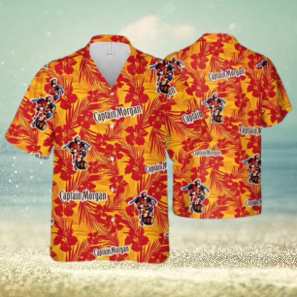 Captain Morgan Hawaiian Shirt Tropical Flower Pattern Gift For Him - Limotees