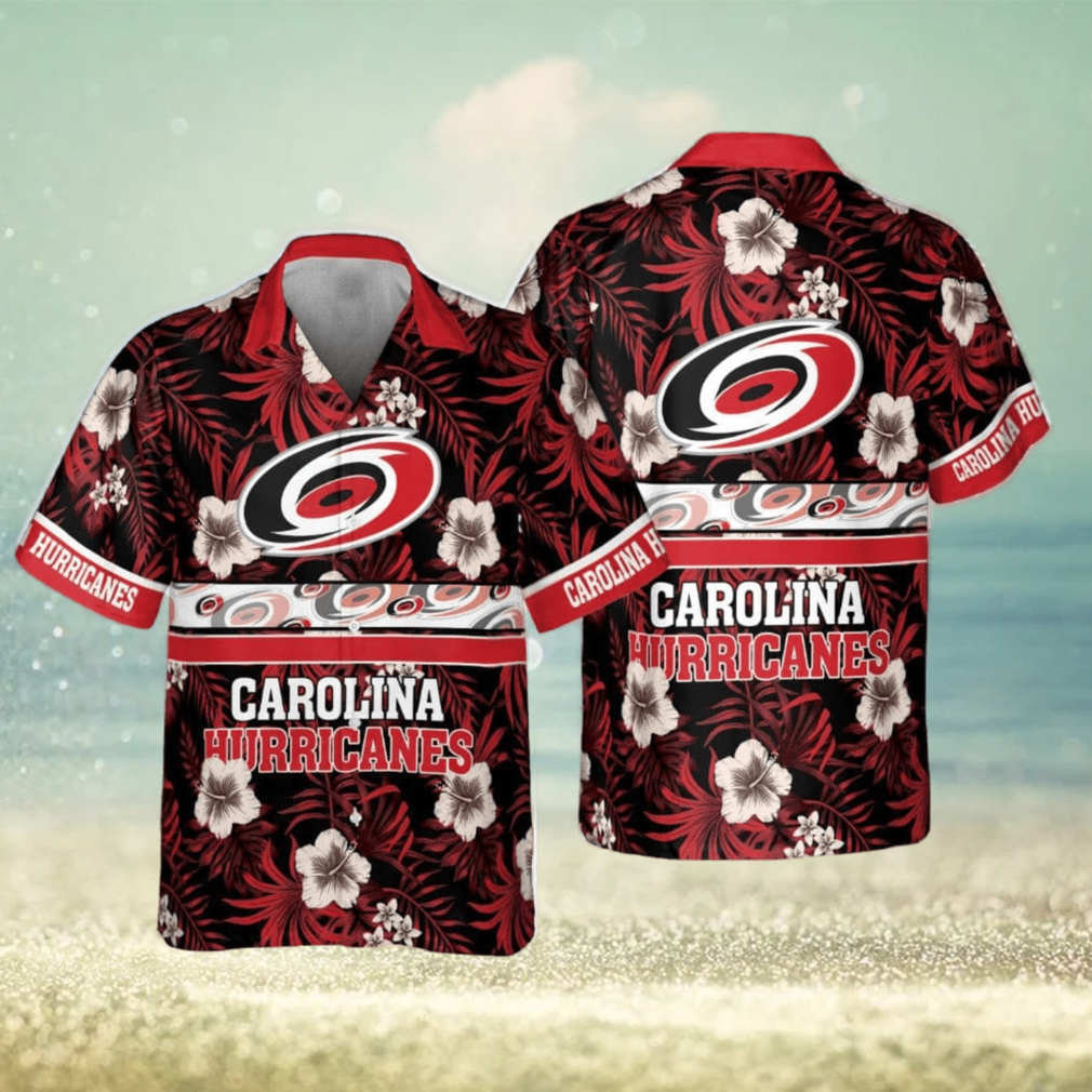 Carolina Hurricanes National Hockey League 2023 Hibiscus Pattern Hawaiian Shirt - Limotees