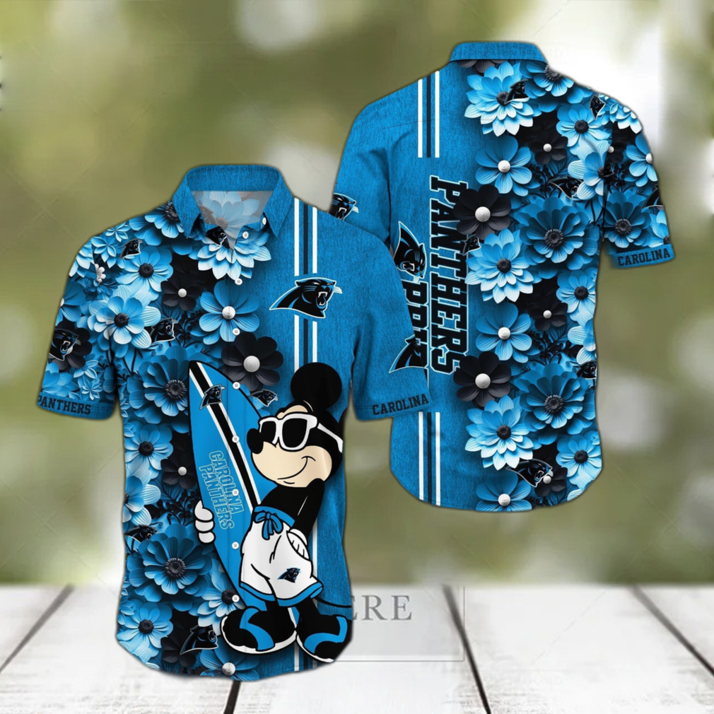 Carolina Panthers Aloha Mick Pattern Hawaiian Shirt For Fans - Limotees