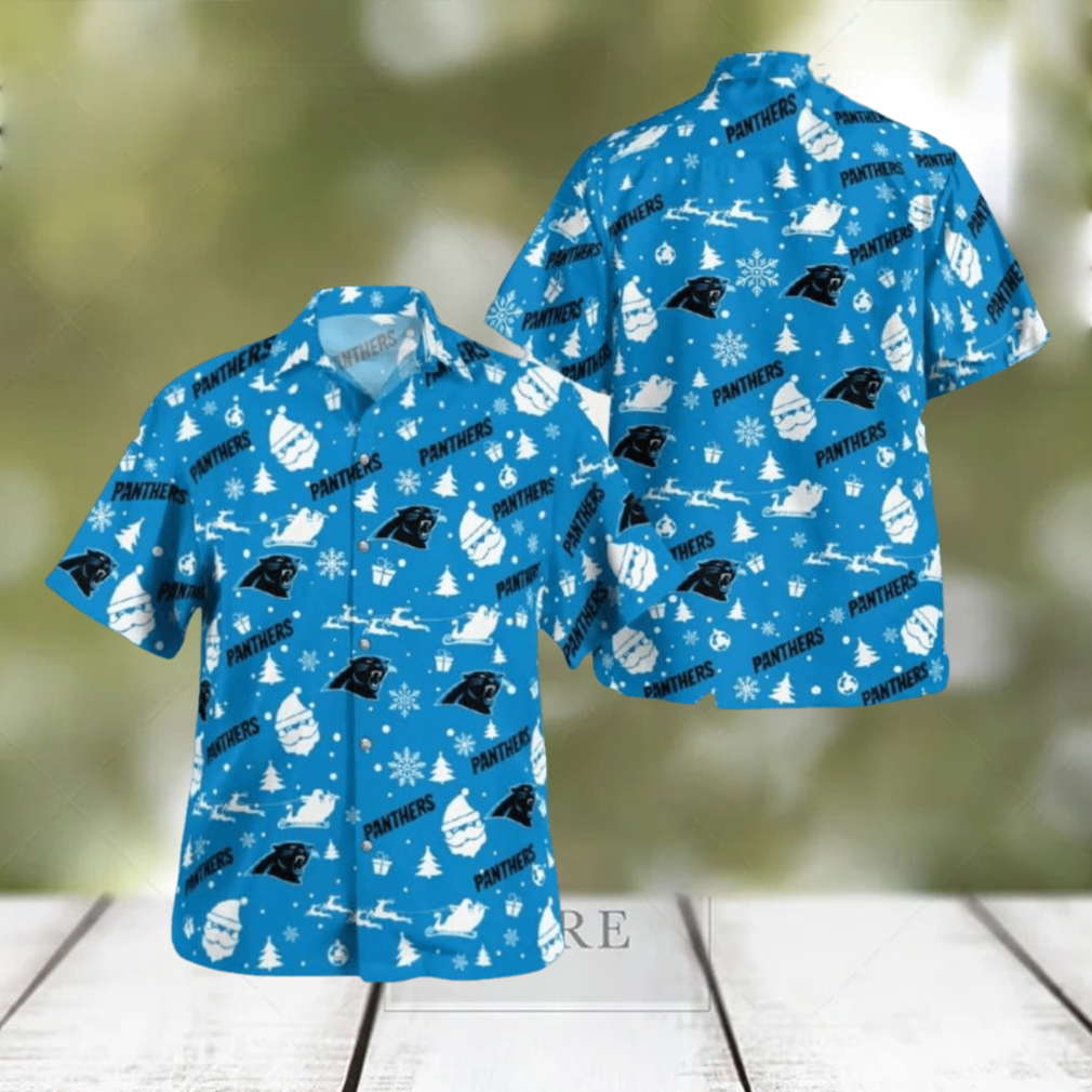 Carolina Panthers Christmas Hawaiian Shirt Beach Gift Fans For Men And Women - Limotees