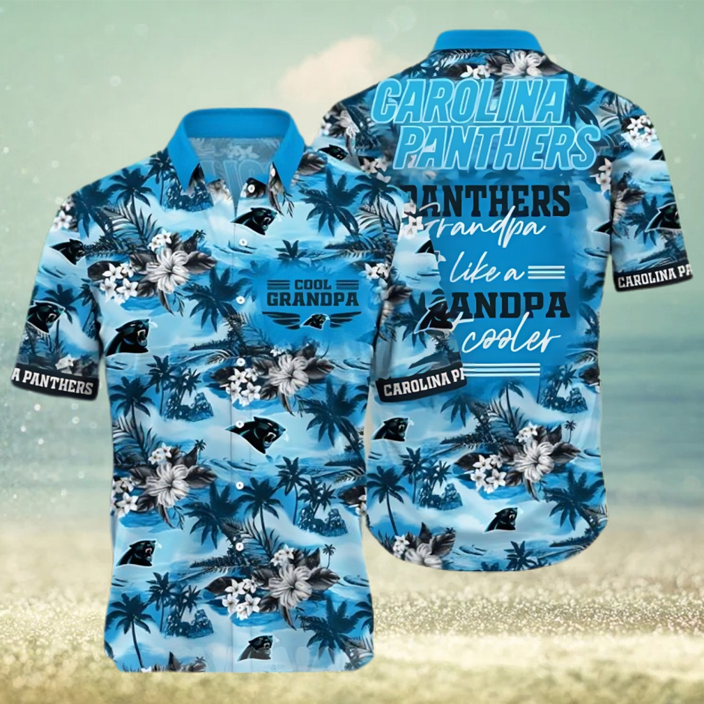 Carolina Panthers For Grandparent Full Printing Hawaiian Shirt - Limotees