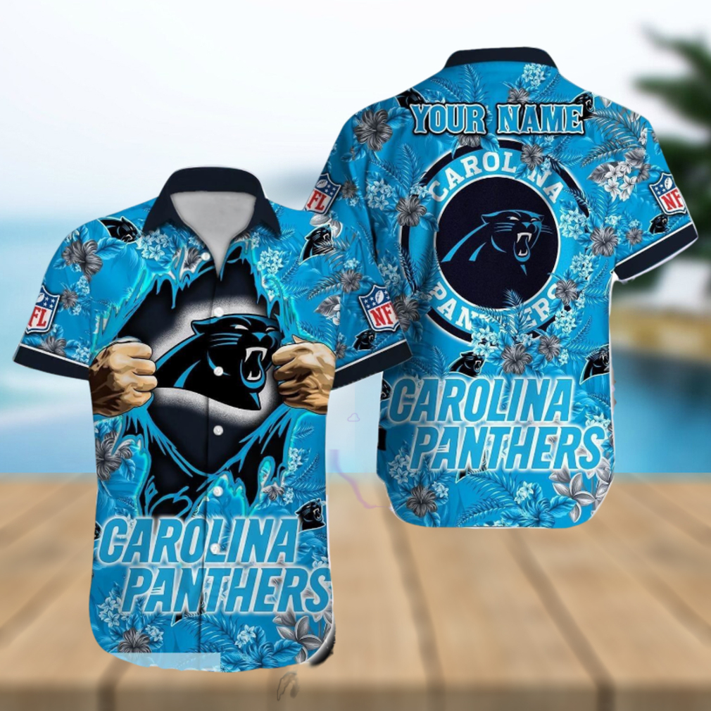 Carolina Panthers NFL Custom Name Aloha 3D Hawaiian Shirt Summer Gift - Limotees