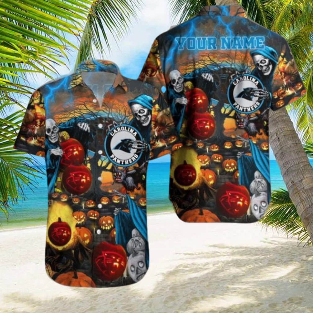 Carolina Panthers NFL Hawaiian Shirt Halloween Personalize Gifts For Men Dad Gifts Christmas Gifts - Limotees