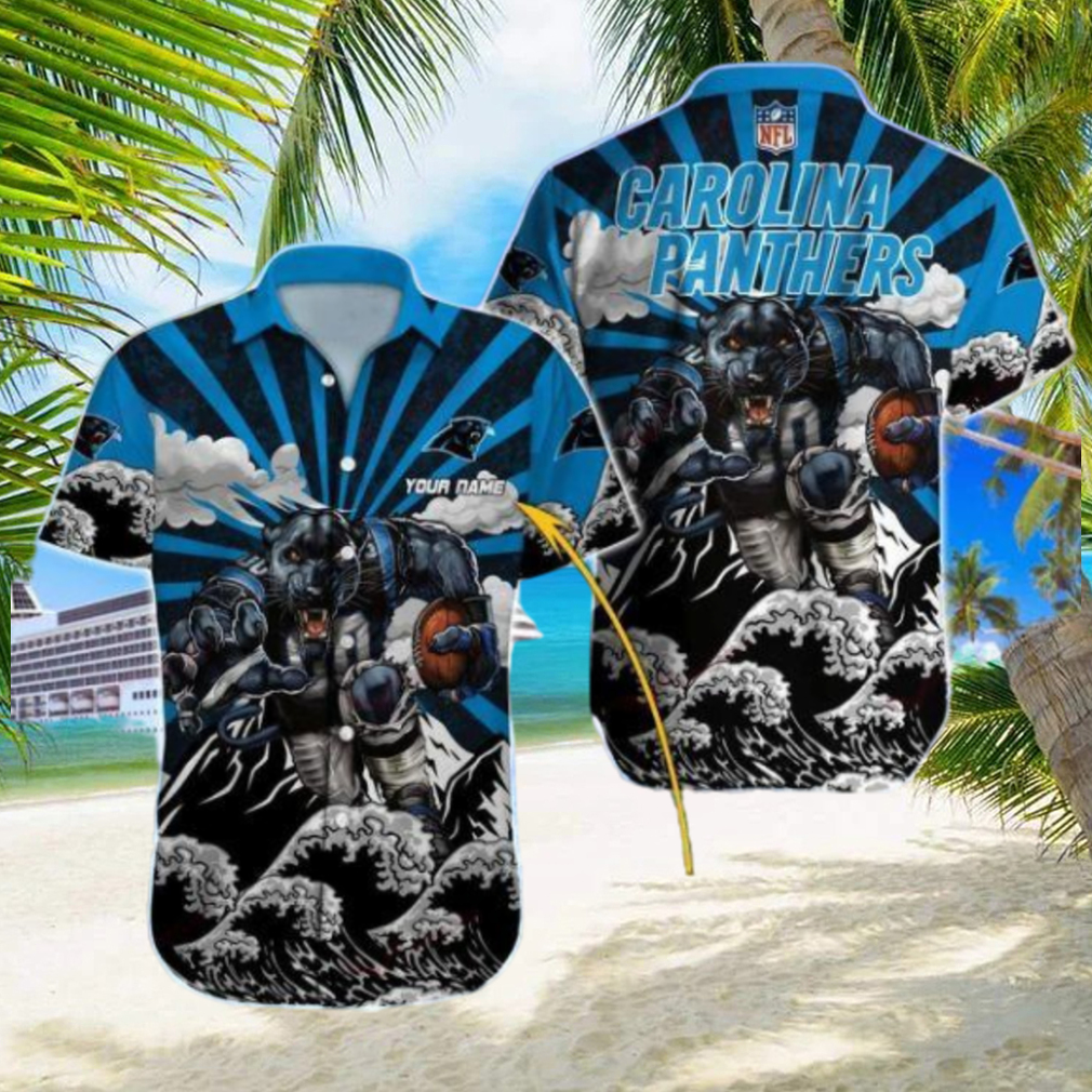 Carolina Panthers NFL Hawaiian Shirt Panthers Mascot Personalize Gifts For Men Dad Gifts Christmas Gifts - Limotees