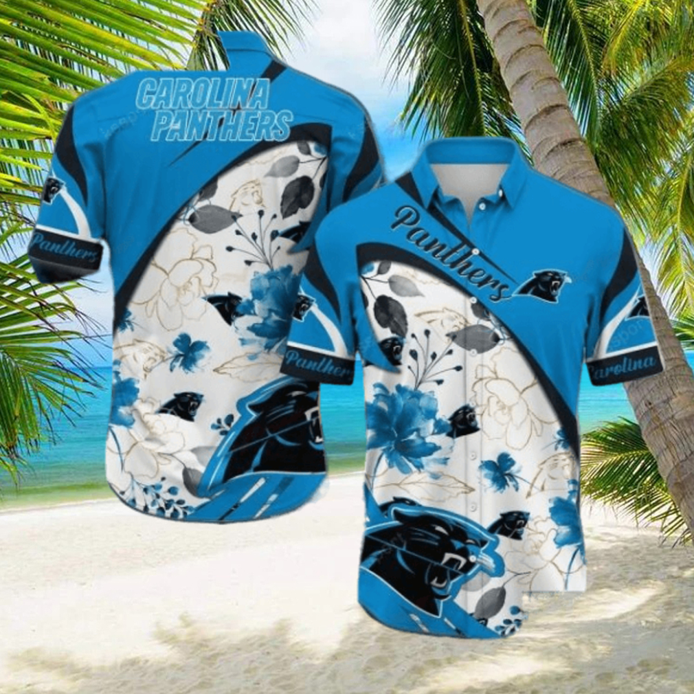 Carolina Panthers NFL Vintage Floral Hawaiian Shirt Gifts For Fans Dad Gifts - Limotees