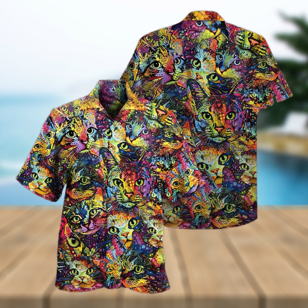 Cat Smile Colorfull Hawaiian Shirt - Limotees