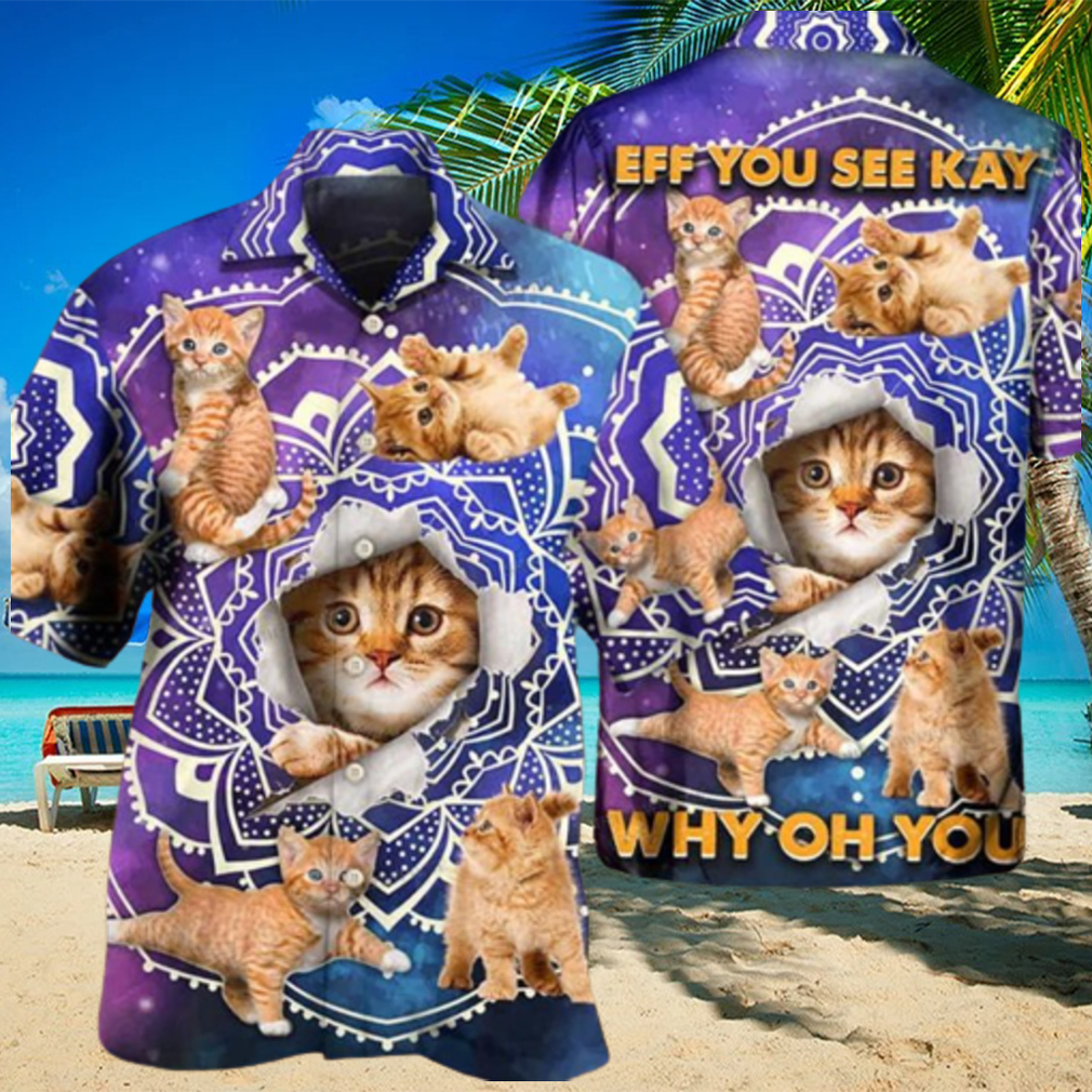 Cat Tabby Cat Yoga Galaxy Yoga Pose Funny Hawaiian Shirt - Limotees