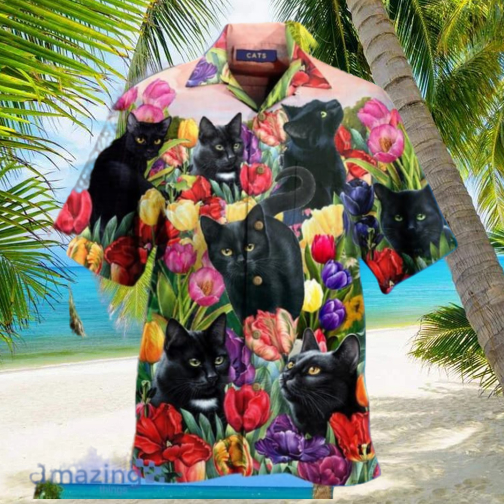 Cats Love Flowers Color Limited Hawaiian Shirt Best Gift For Men Women - Limotees