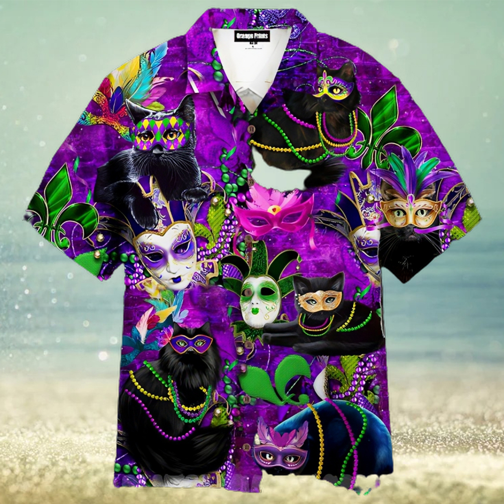 Cats Mardi Gras Carnival HL1536 All Over Print Hawaiian Shirt - Limotees