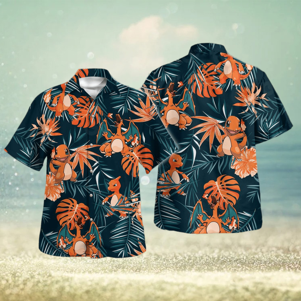 Charizard Charmeleon Charmander Tropical Design Hawaiian Shirt and Short - Limotees