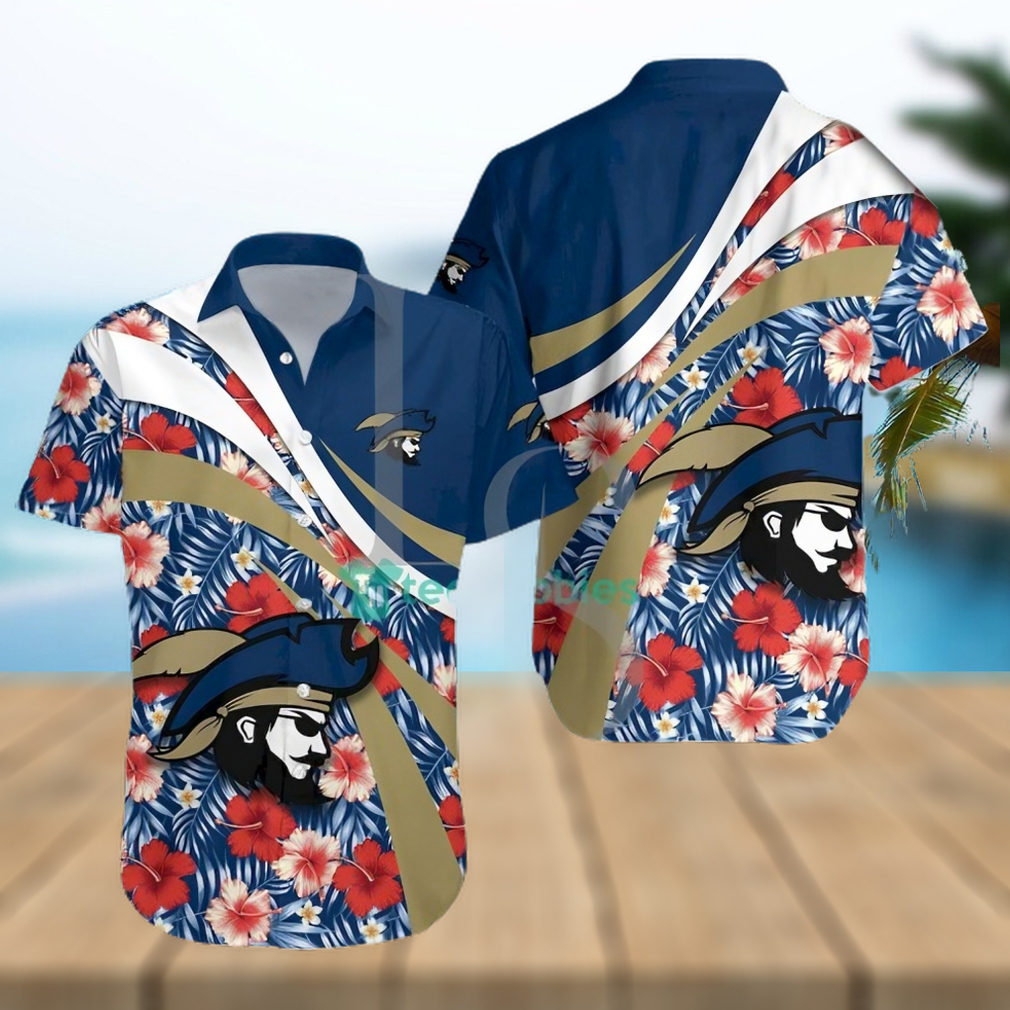 Charleston Southern Buccaneers NCAA Hibiscus Tropical Flower Hawaiian Shirt - Limotees