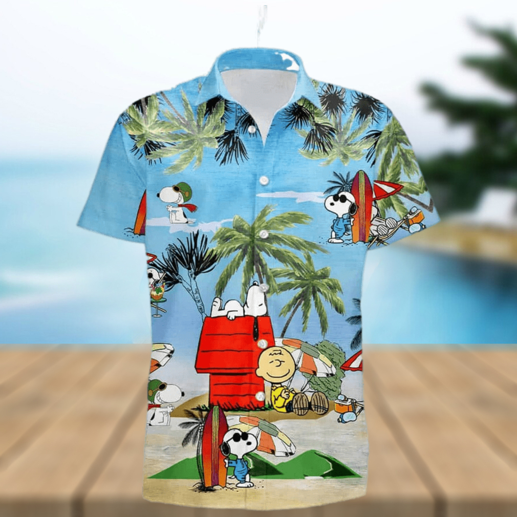 Charlie Brown Snoopy Hawaiian Shirt, Charlie Brown The Peanuts Snoopy Tropical Summer Aloha 3D Hawaiian Shirt - Limotees