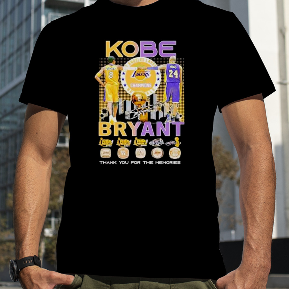 Kobe Bryant Los Angeles Lakers Thank You For The Memories T-Shirt