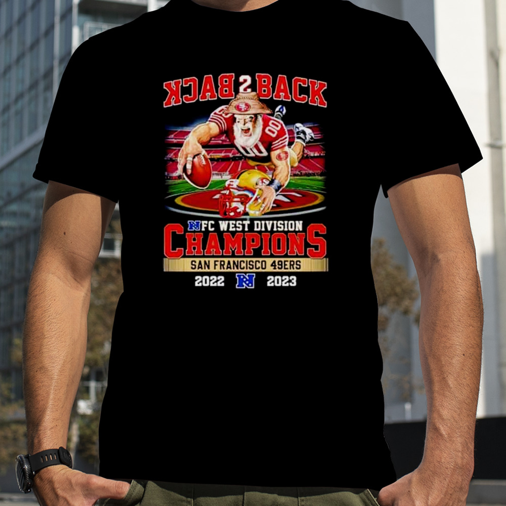 Mascot Back 2 Back NFC West Division Champions San Francisco 49ers 2022-2023 T-Shirt