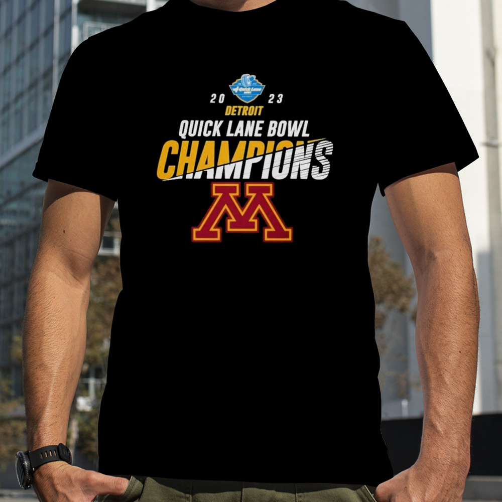 Minnesota Golden Gophers 2023 Quick Lane Bowl Champions Logo T-shirt