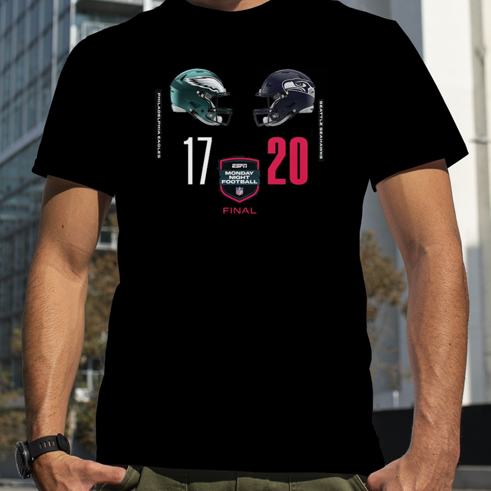 Seattle Seahawks 20-17 vs Philadelphia Eagles Go Hawks Easy To Celebrate Congratulations Winner Head To Head Helmet T-Shirt