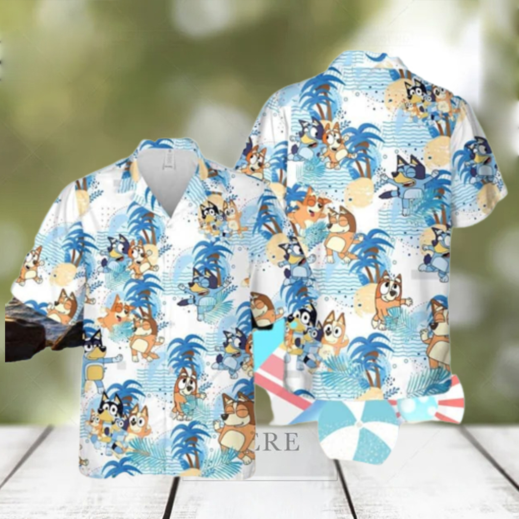 cFunny Aloha Bluey Hawaiian Shirt Gift For Cartoon Lovers - Limotees