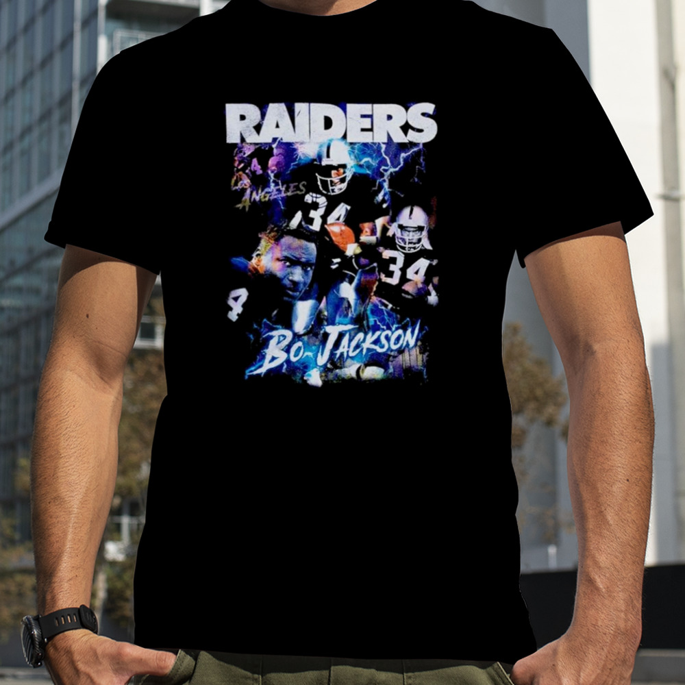 Bo Jackson Los Angeles Raiders Lightning vintage shirt