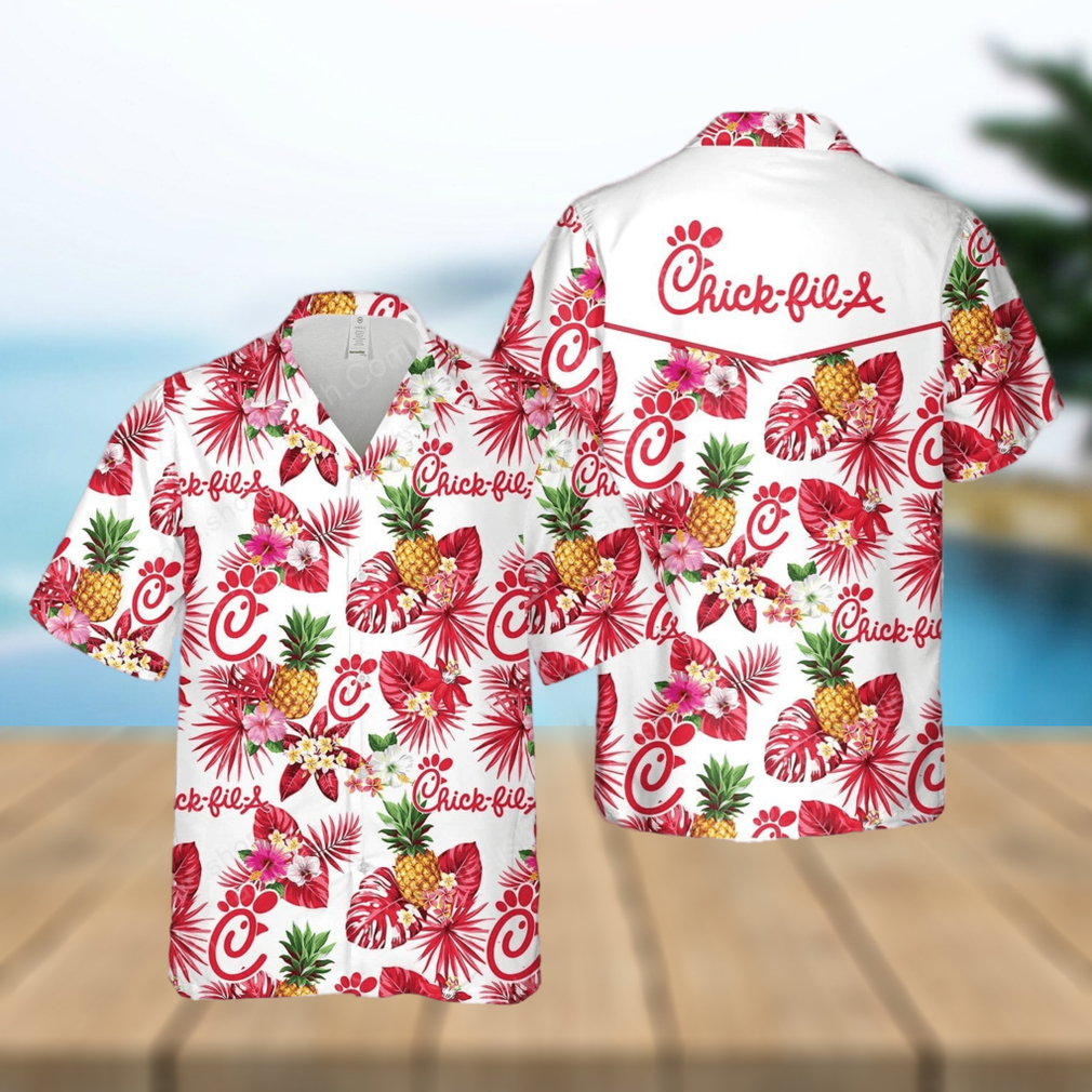 CHICK – FIL – A PINEAPPLE HAWAIIAN SHIRT - Limotees