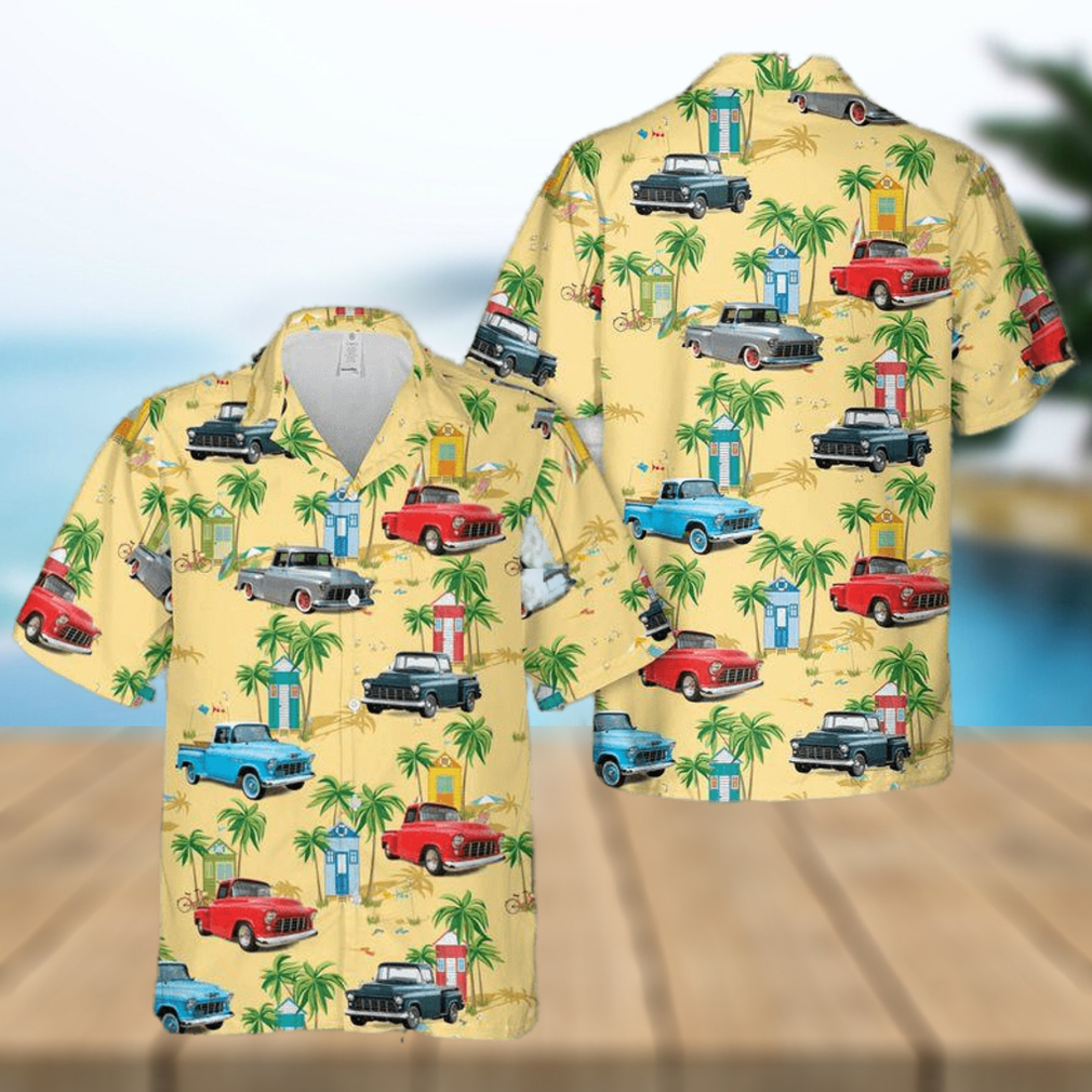 Chevrolet Chevy Stepside Pickup 1955 Hawaiian Shirt - Limotees