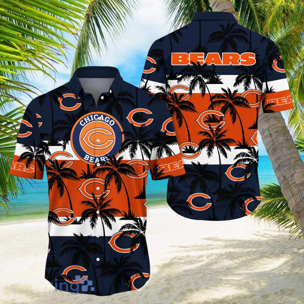 Chicago Bears All Over Print Logo And Coconut Trending Summer Gift Aloha Hawaiian Shirt - Limotees