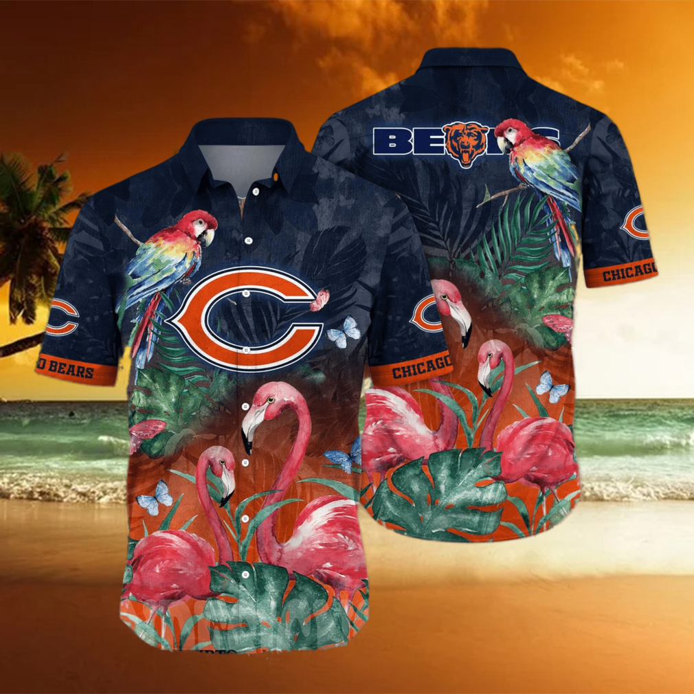 Chicago Bears NFL Flower Full Printing Hawaiian Shirt - Limotees