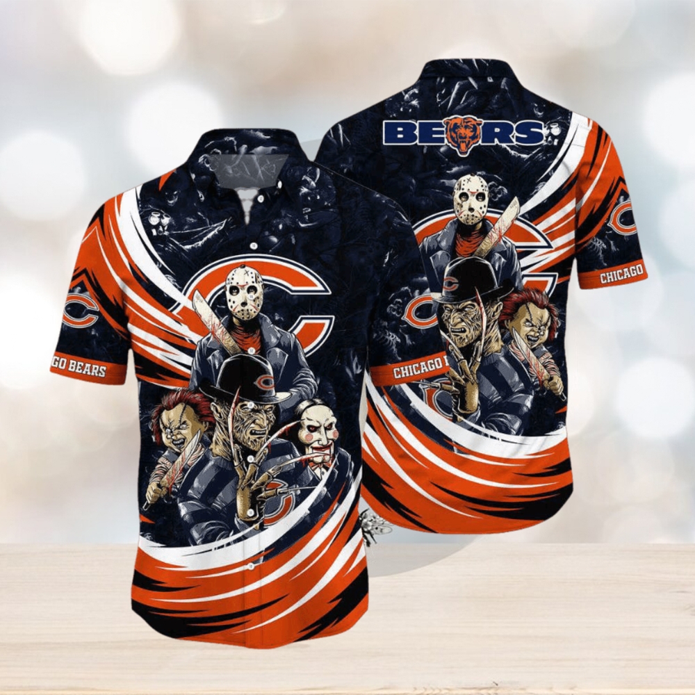 Chicago Bears NFL Halloween Horror Movies Hawaiian Shirts For Men And Women - Limotees