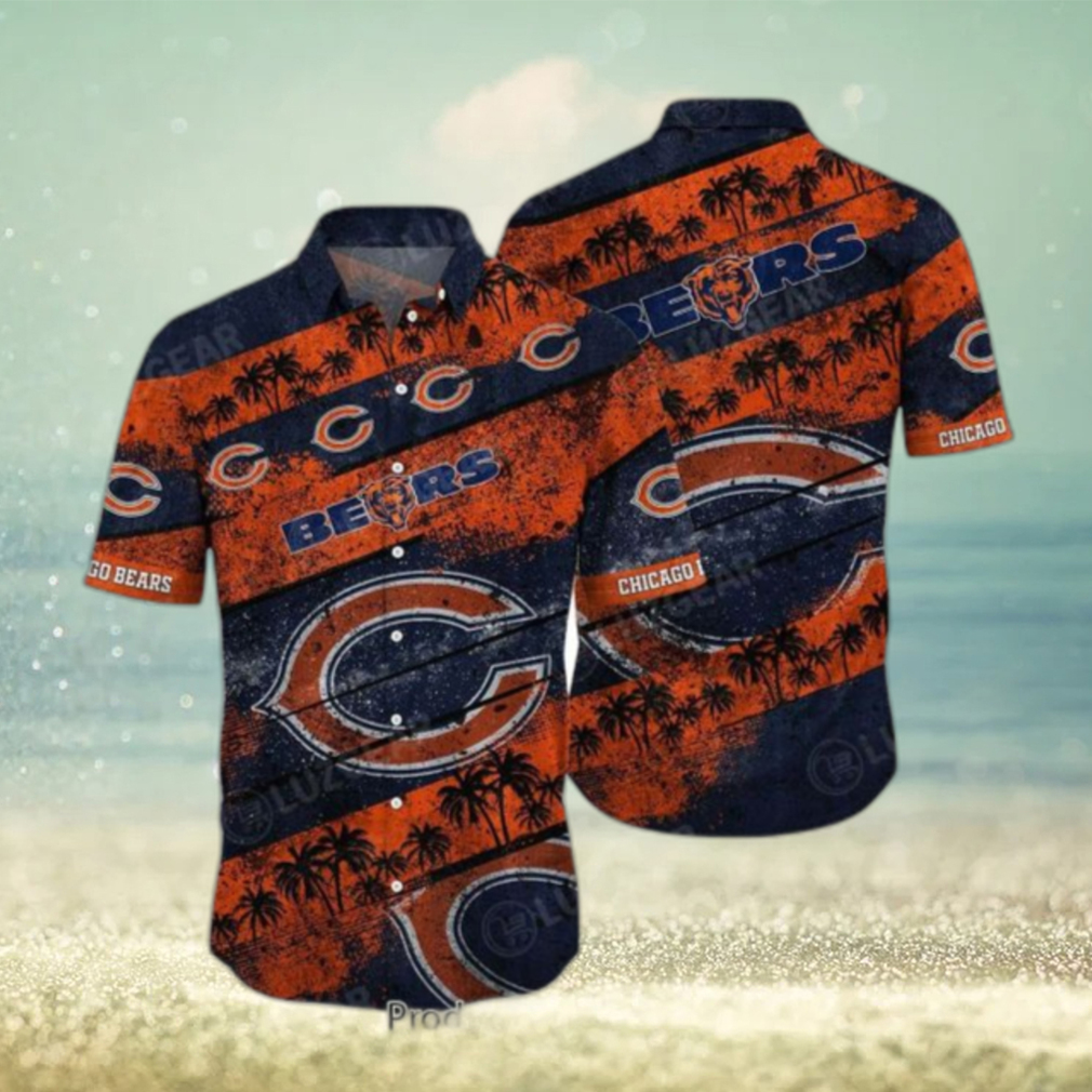 Chicago Bears NFL Hawaiian Shirt Graphic Tropical Pattern Short Sleeve Summer For Fans - Limotees