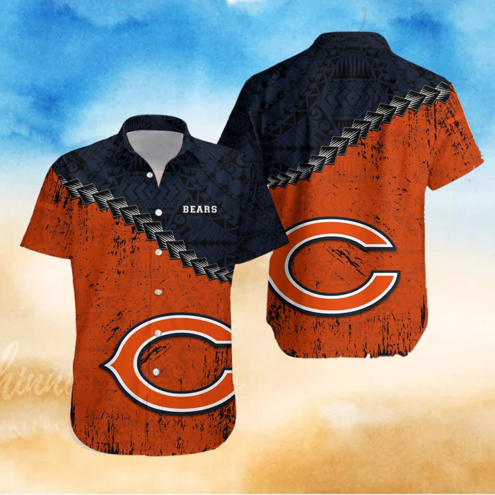 Chicago Bears NFL Polynesian Tattoo Hawaiian Shirt - Limotees